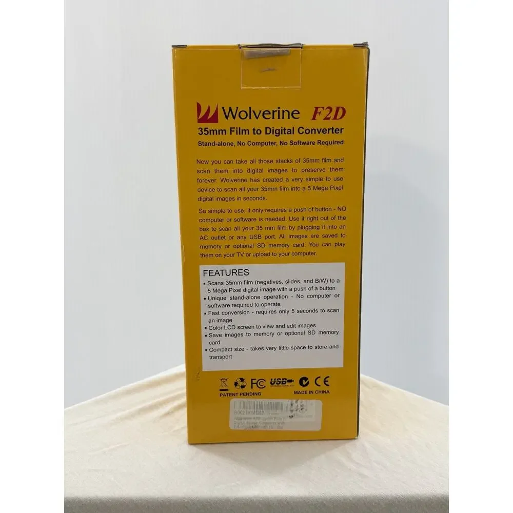 Wolverine F2D 35mm Film to Digital Converter Stand-Alone Sealed Working Order